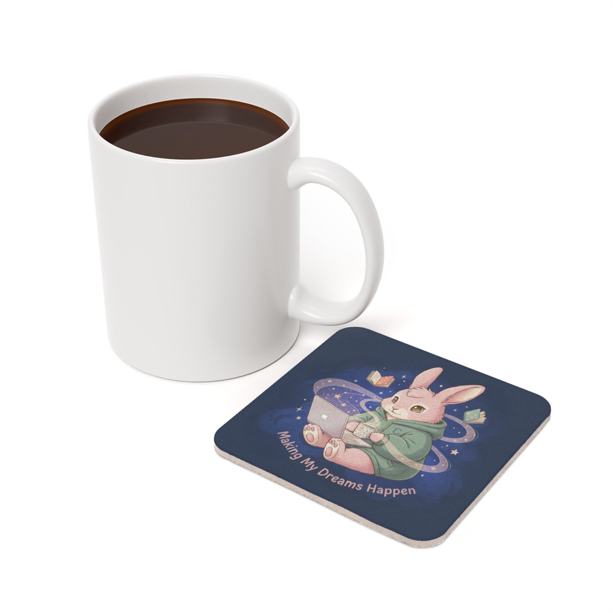 Rabbit Cork Coaster – Making My Dreams Happen
