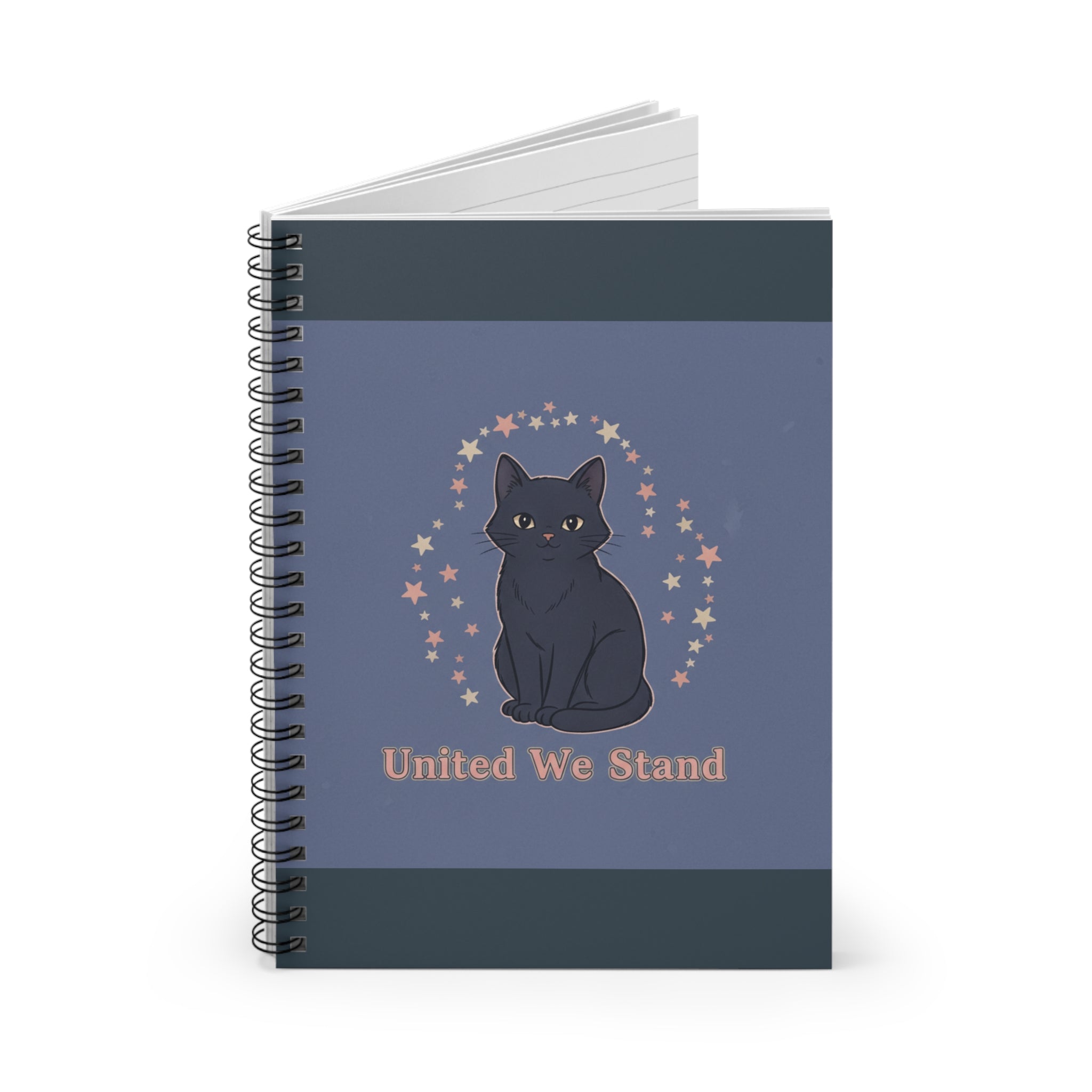 Black Cat Spiral Notebook – United We Stand