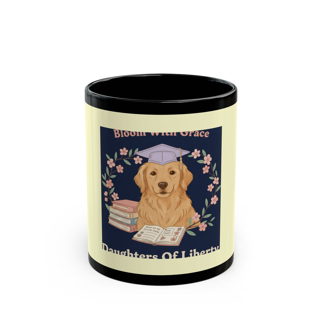 Golden Retriever Black Mug 11oz – Bloom With Grace