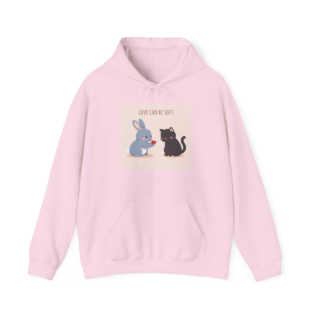 "LOVE CAN BE SOFT" Black Cat Hoodie | College Girl Gift | Fashion | KayKay Classics