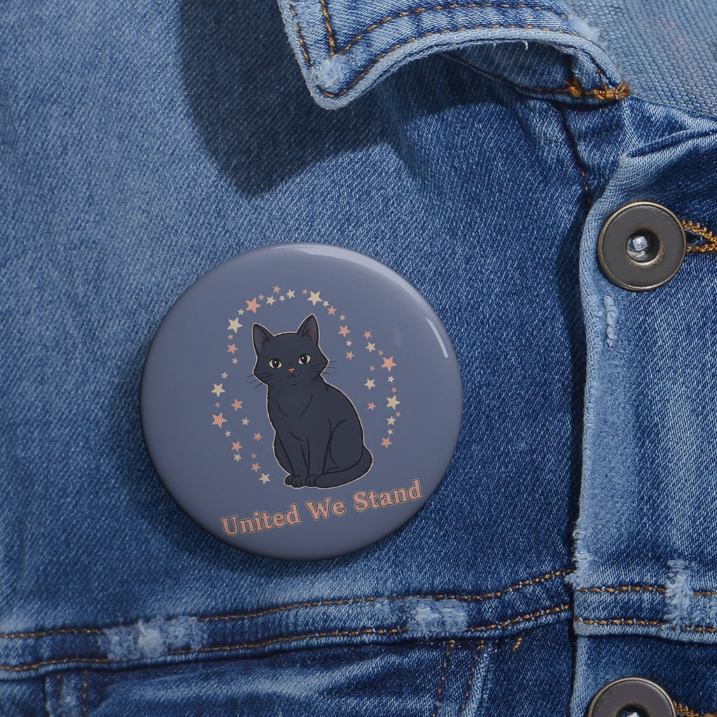 Black Cat Pin Button – United We Stand