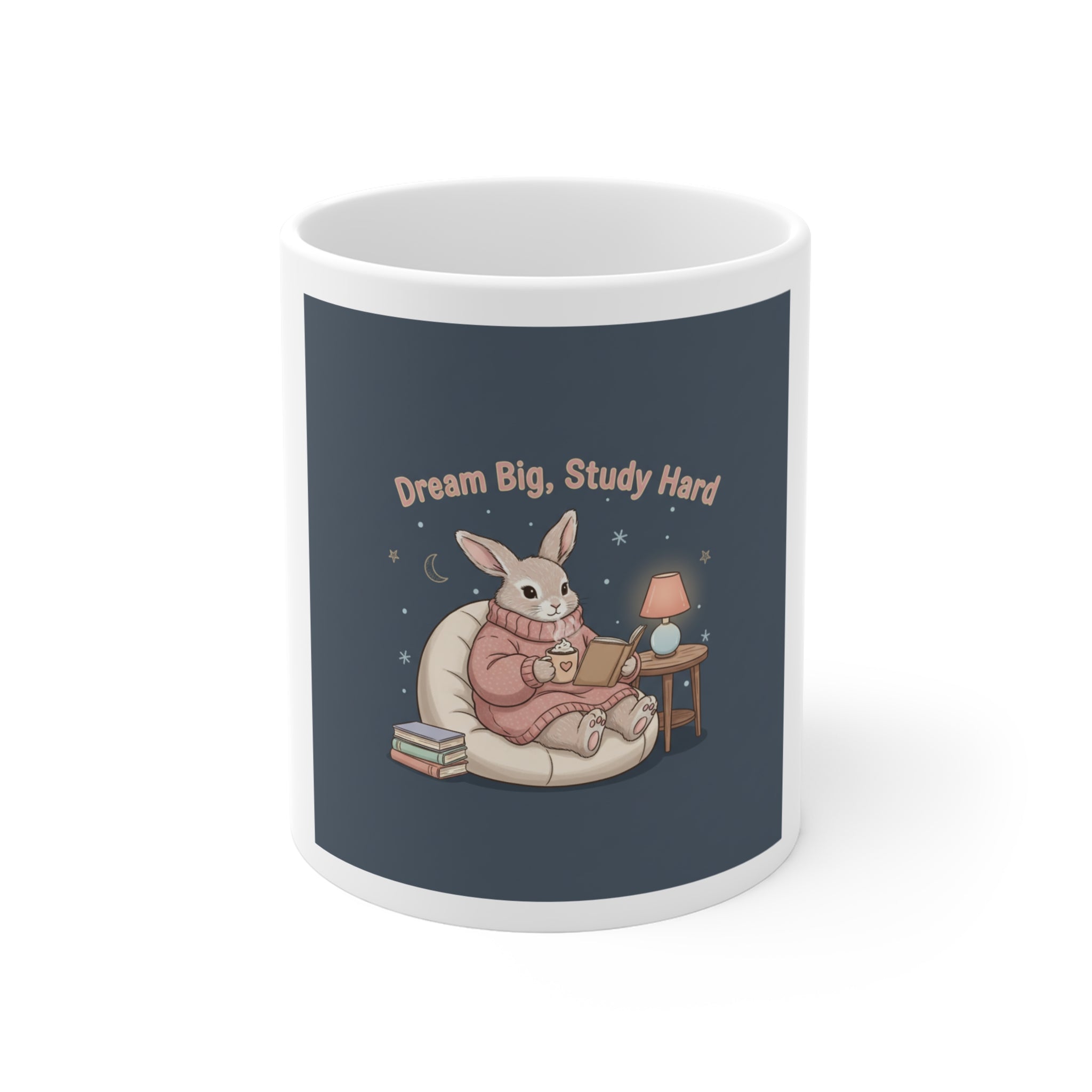 Bunny Mug 11oz – Dream Big Study Hard