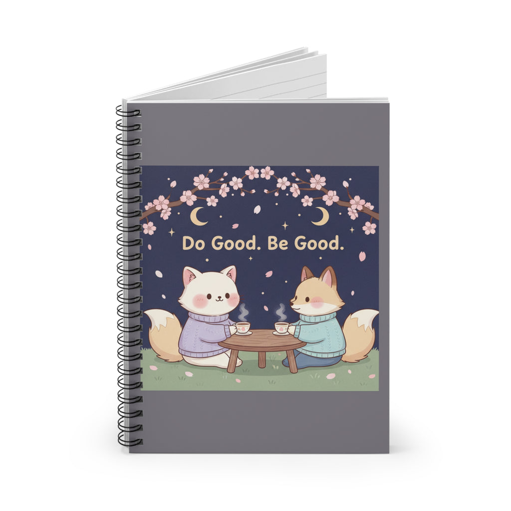 Cat Spiral Notebook – Do Good Be Good