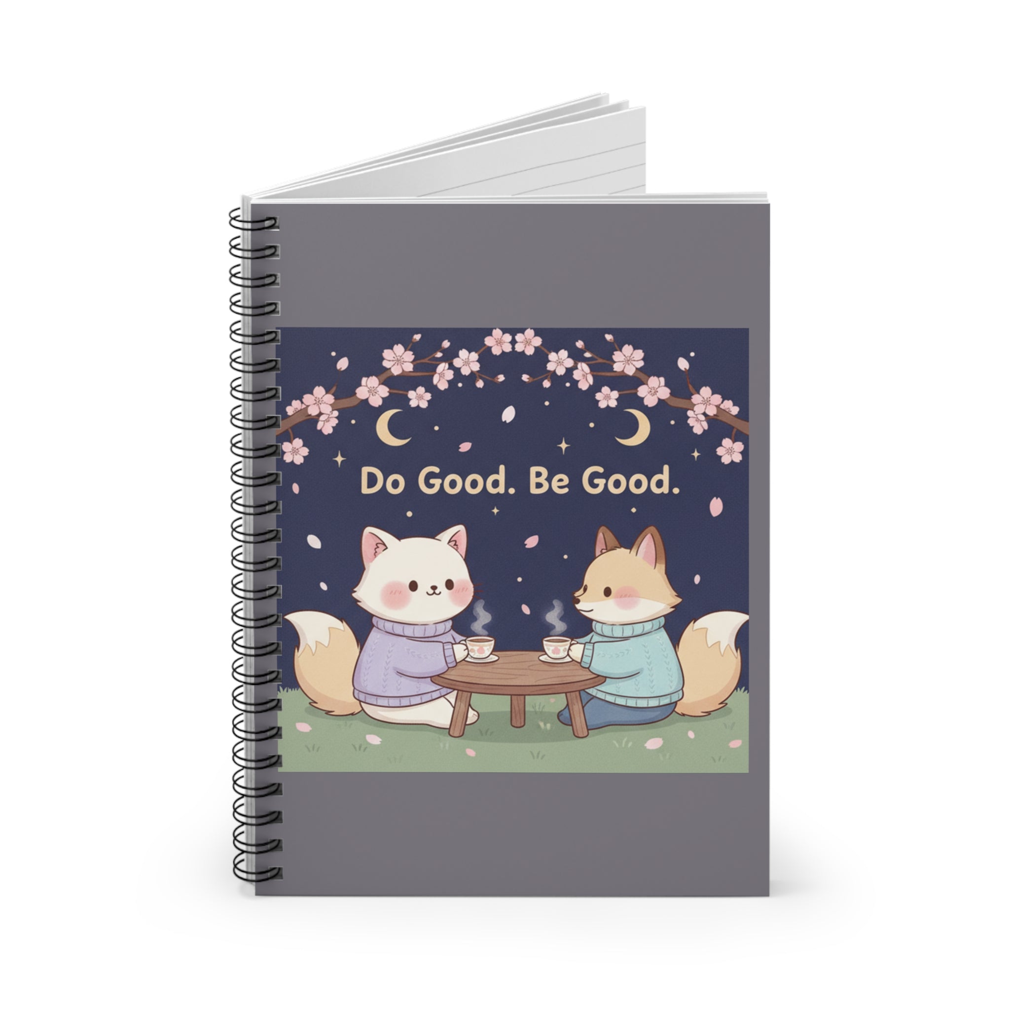 Cat Spiral Notebook – Do Good Be Good