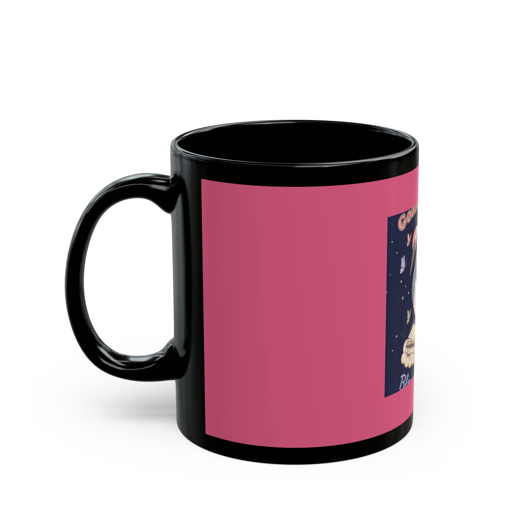 Crane Black Mug 11oz – Goals on Goals Bloom Prosper