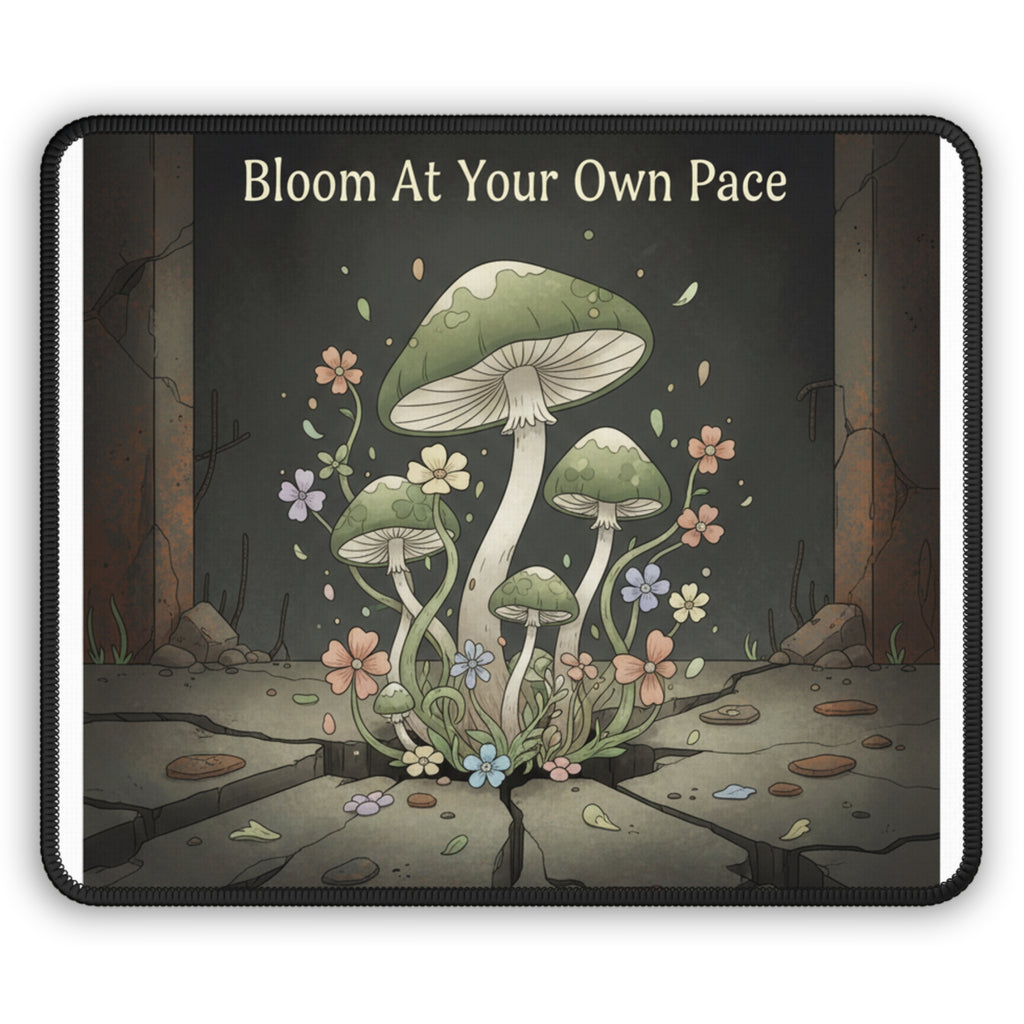 Black Cat Mouse Pad – Bloom at Your Own Pace