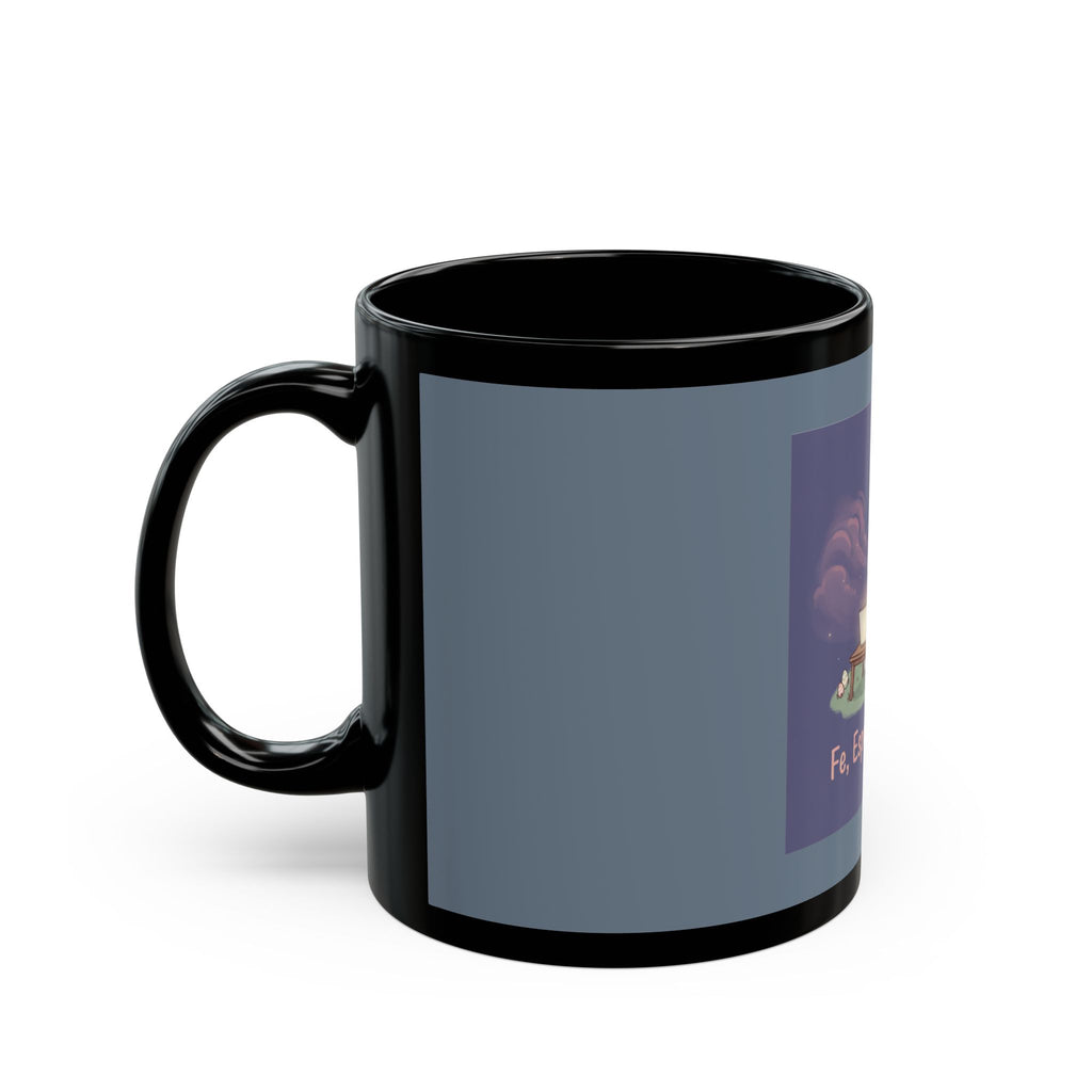 Bunny Black Mug 11oz – Fe, Esperenza, Amor