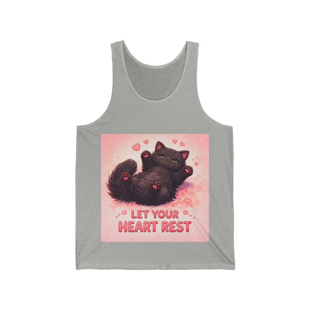 LET YOUR HEART REST Cat Tank Top