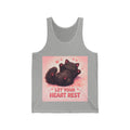 LET YOUR HEART REST Cat Tank Top