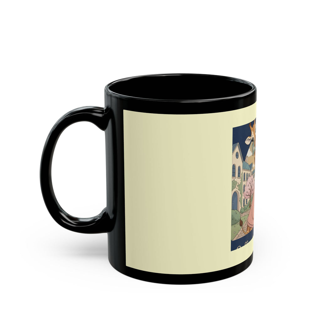 Giraffes Black Mug 11oz – Coffee and Confidence