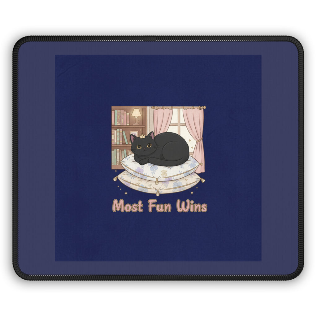 Black Cat Mouse Pad – Most Fun Wins