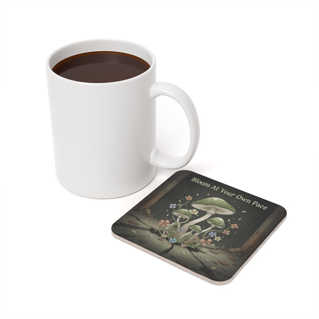 Black Cat Cork Coaster – Bloom at Your Own Pace