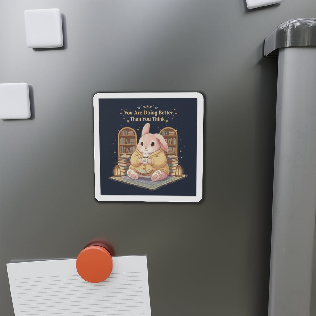 Bunny Die-Cut Magnet – You Are Doing Better Than You Think
