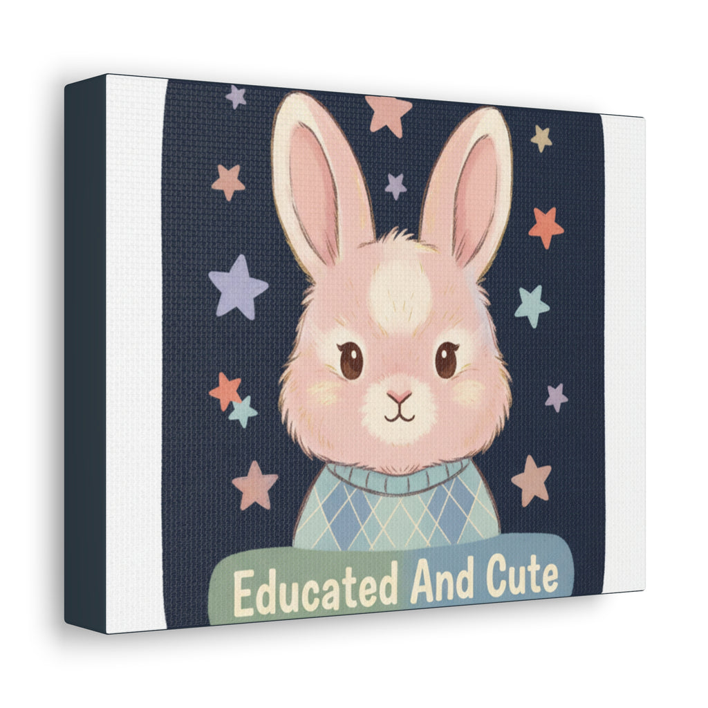 Educated and Cute Canvas