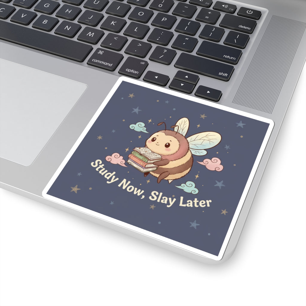 Bee Kiss-Cut Sticker – Study Now, Slay Later