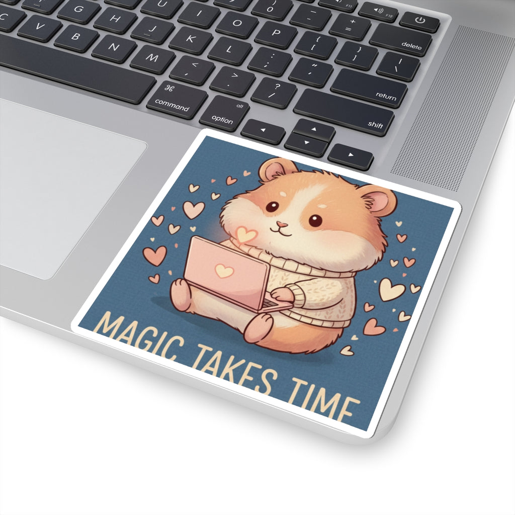 Hamster Kiss-Cut Sticker – Magic Takes Time