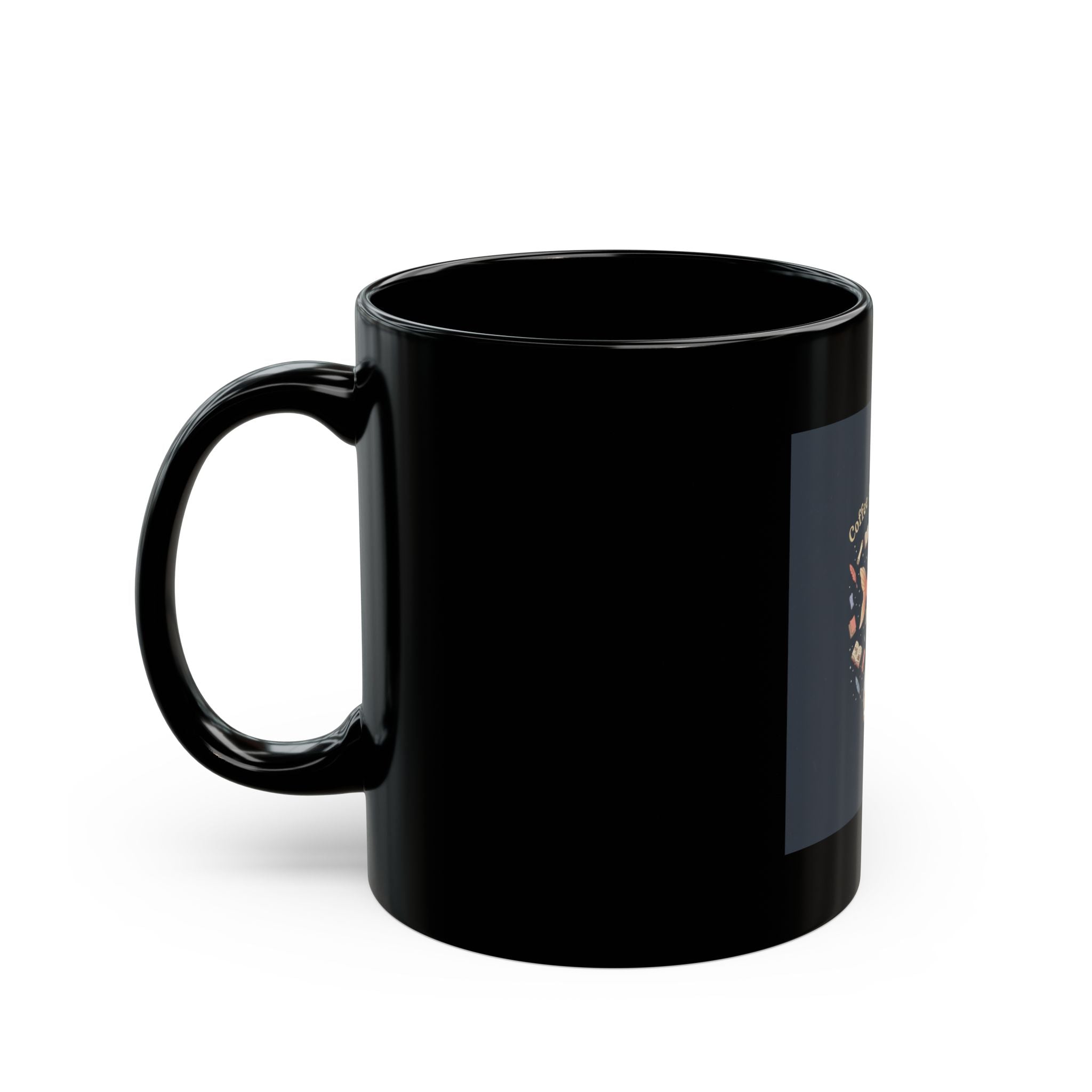 Coffee And Confidence Goldfish Black Mug 11oz