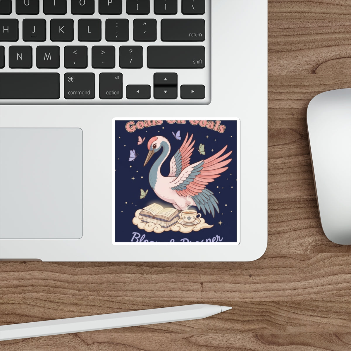 Crane Die-Cut Sticker – Goals on Goals Bloom Prosper