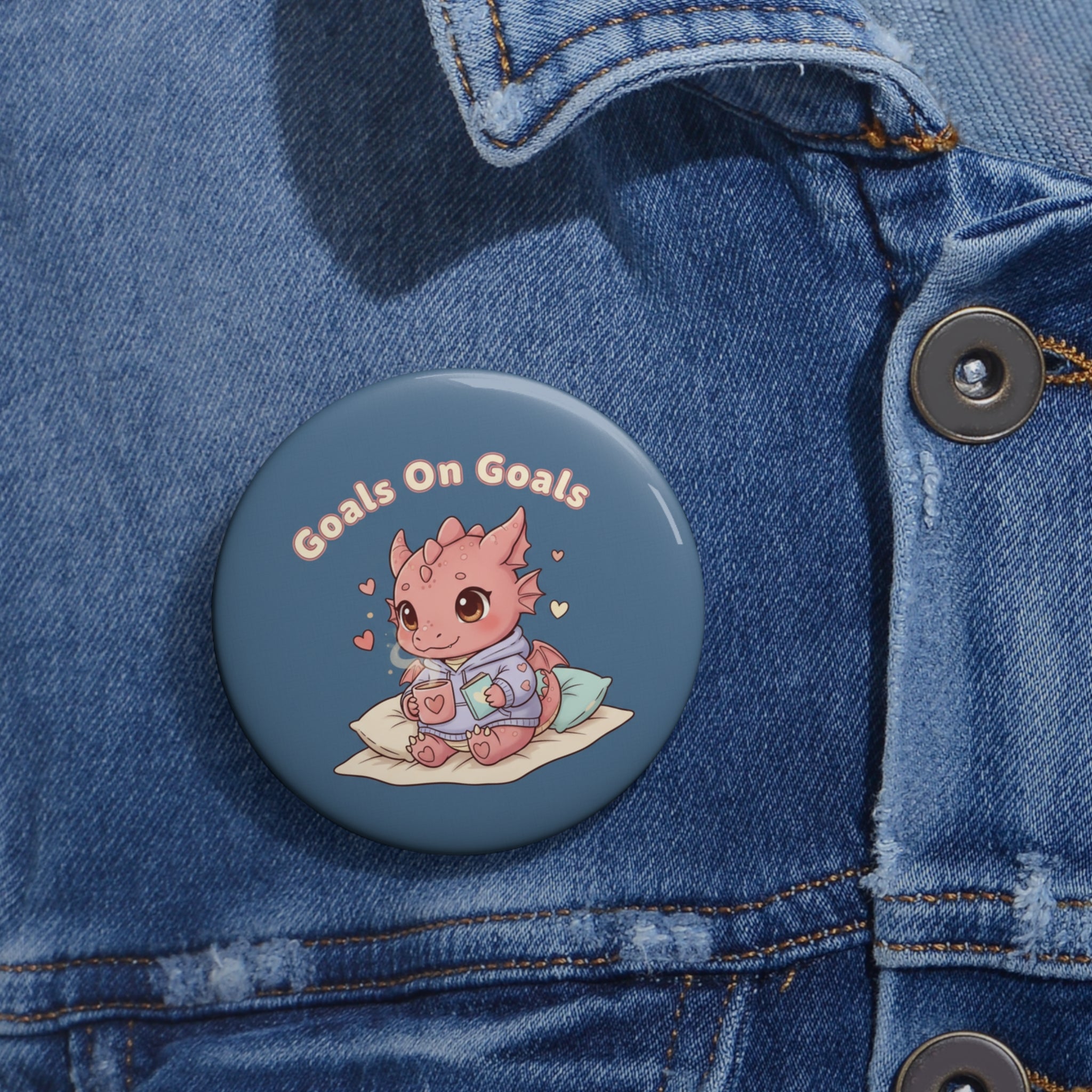 Dragon Pin Button – Goals on Goals