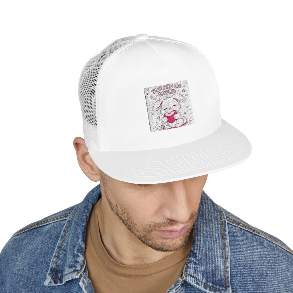 "YOU ARE SO LOVED" Black Cat Trucker Cap | College Girl Gift | Fashion | KayKay Classics