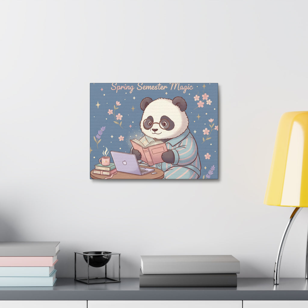 Panda Canvas Print – Degree Loading Spring Semester Magic