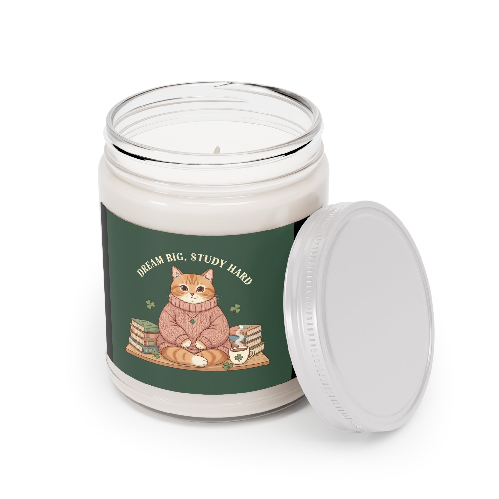 Cat Scented Candle – Dream Big, Study Hard