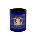 Owl Black Mug 11oz – Gentle Strength