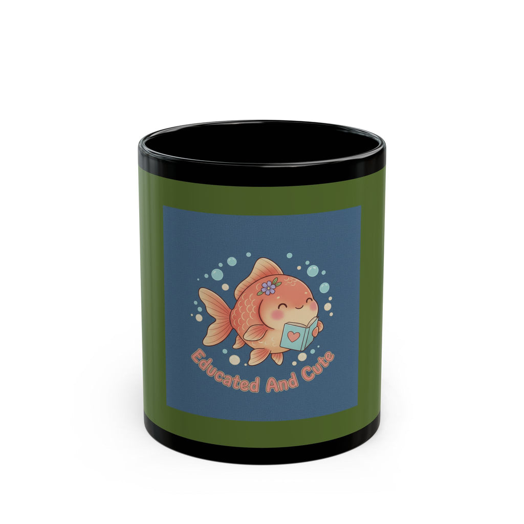 Fish Black Mug 11oz – Educated and Cute