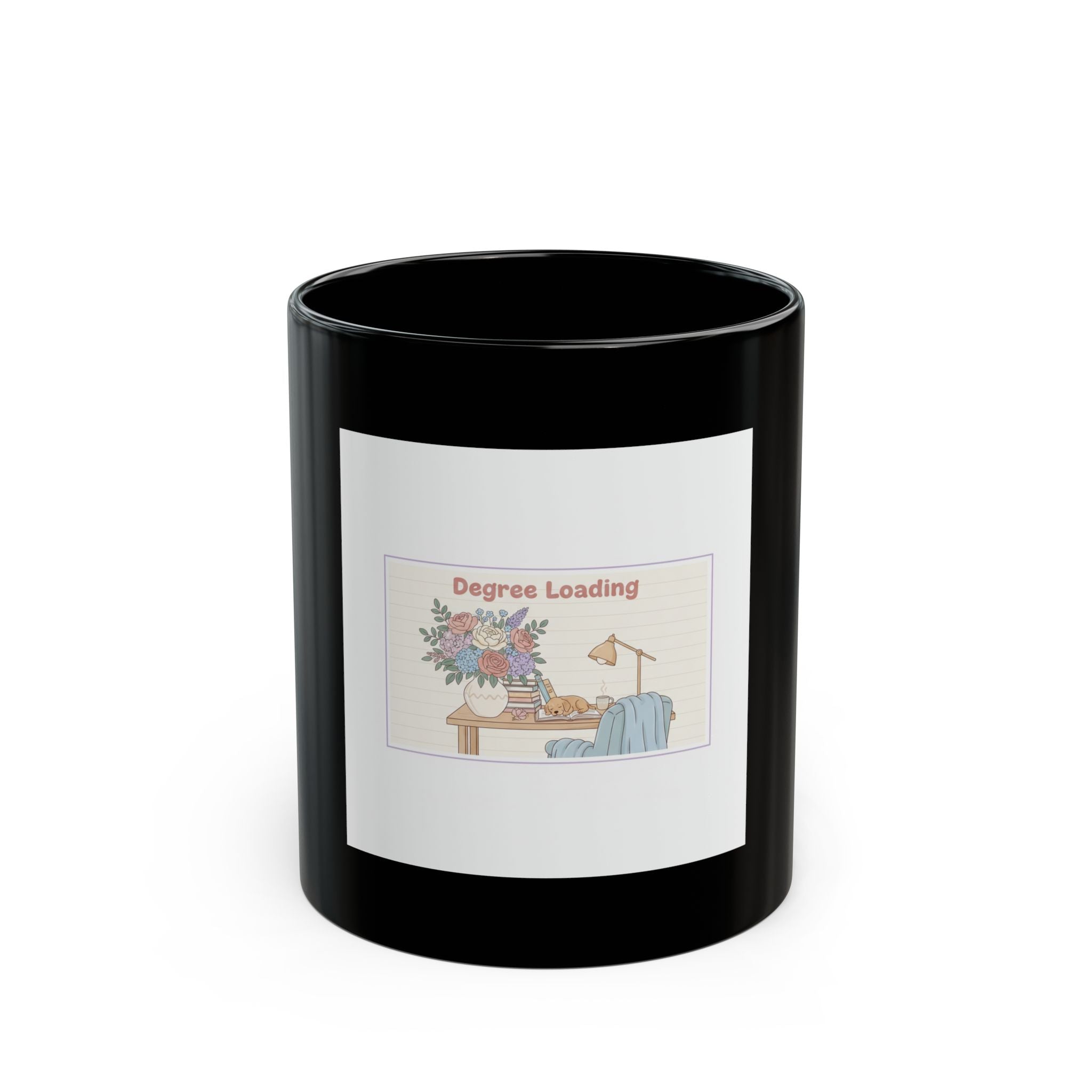 Degree Loading Puppy Black Mug 11oz