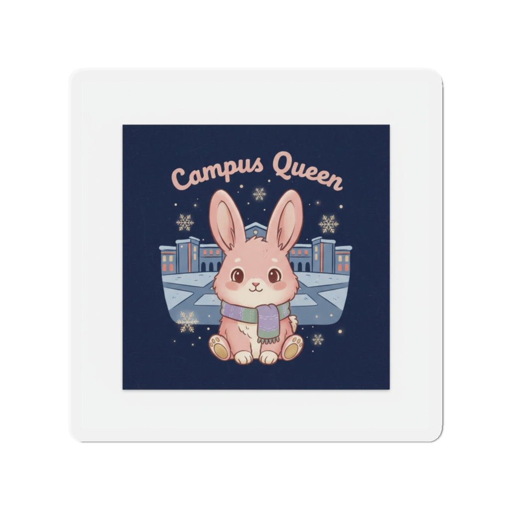 Rabbit Die-Cut Magnet – Campus Queen