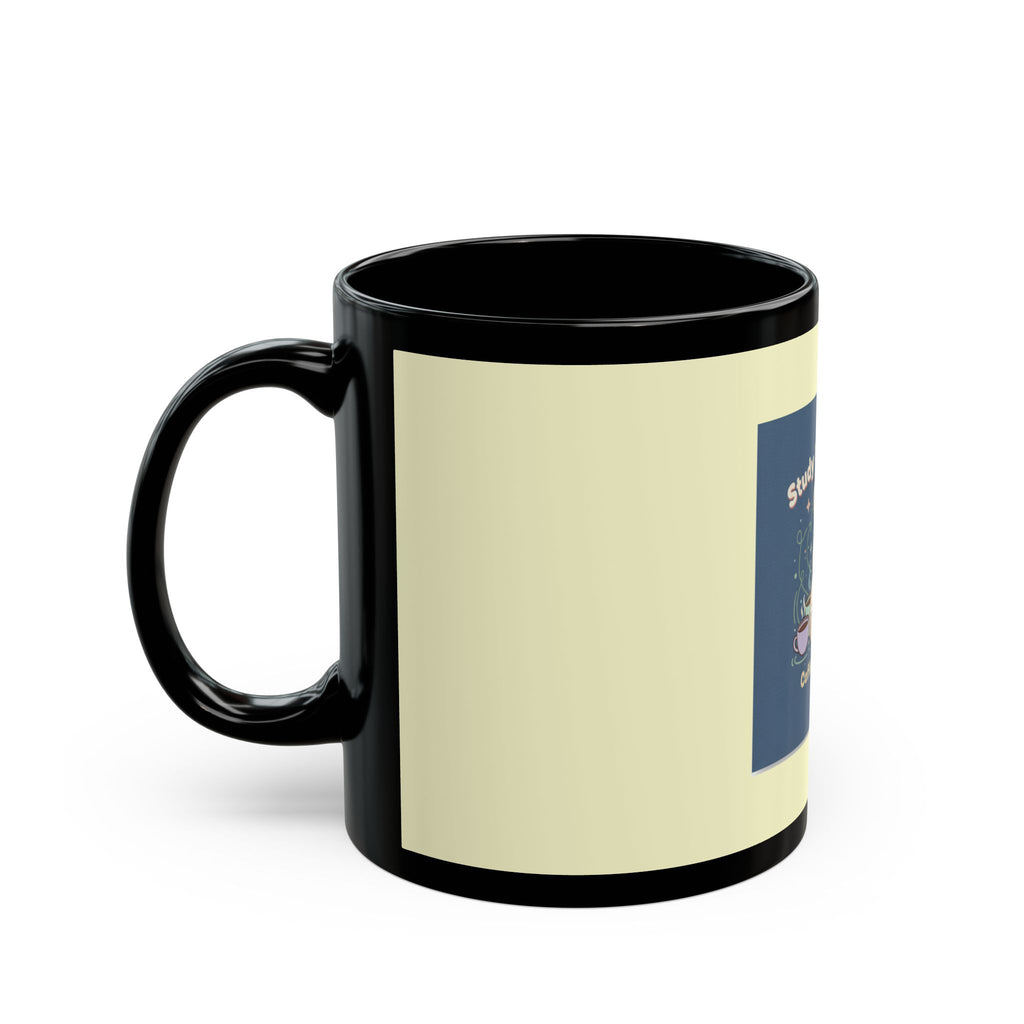 Bunny Black Mug 11oz – Study Buddy Vibes Coffee Comfort