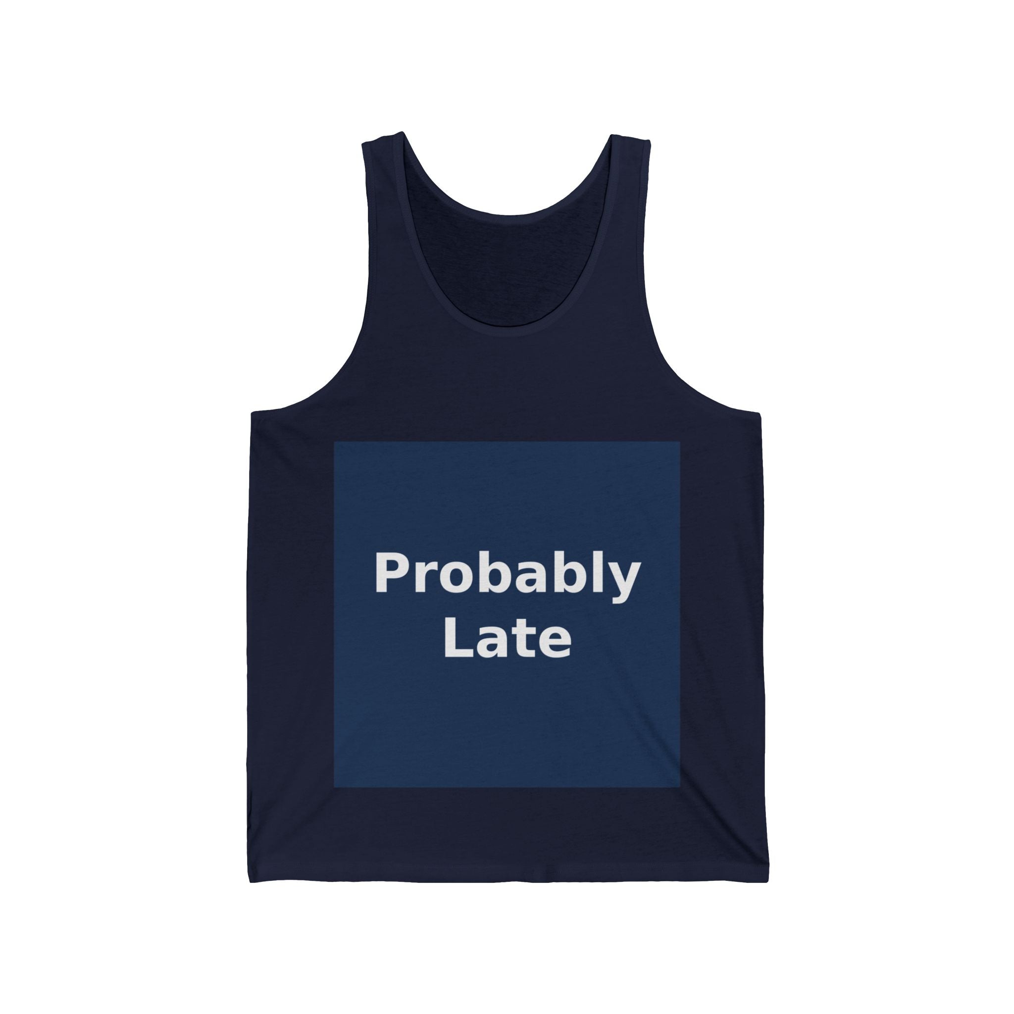 "Probably Late" Black Cat Tank Top | College Girl Gift | Fashion | KayKay Classics