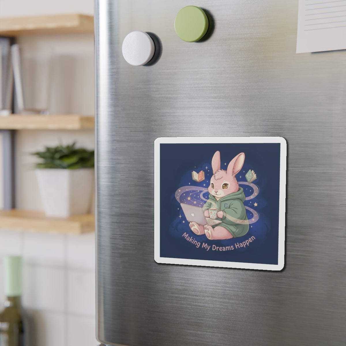 Rabbit Die-Cut Magnet – Making My Dreams Happen