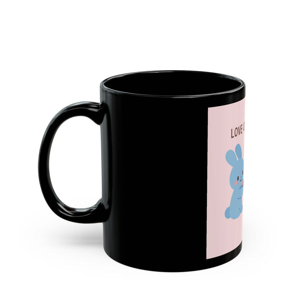 LOVE CAN BE SOFT Black Mug