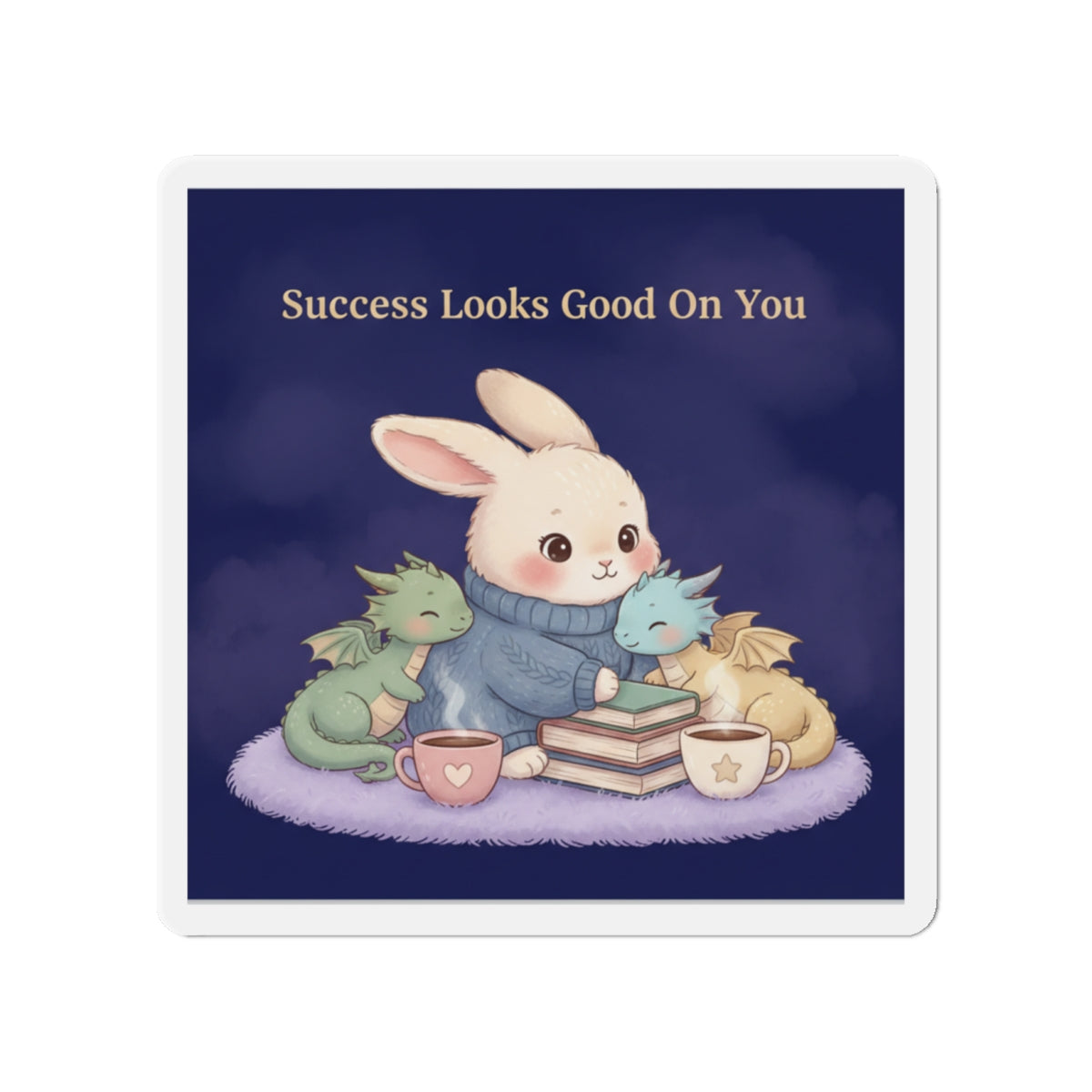 Bunny Die-Cut Magnet – Success Looks Good on You