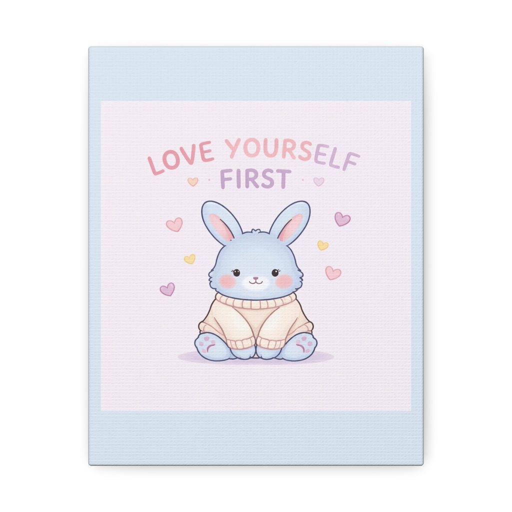 "LOVE YOURSELF FIRST" Black Cat Canvas | College Girl Gift | Fashion | KayKay Classics