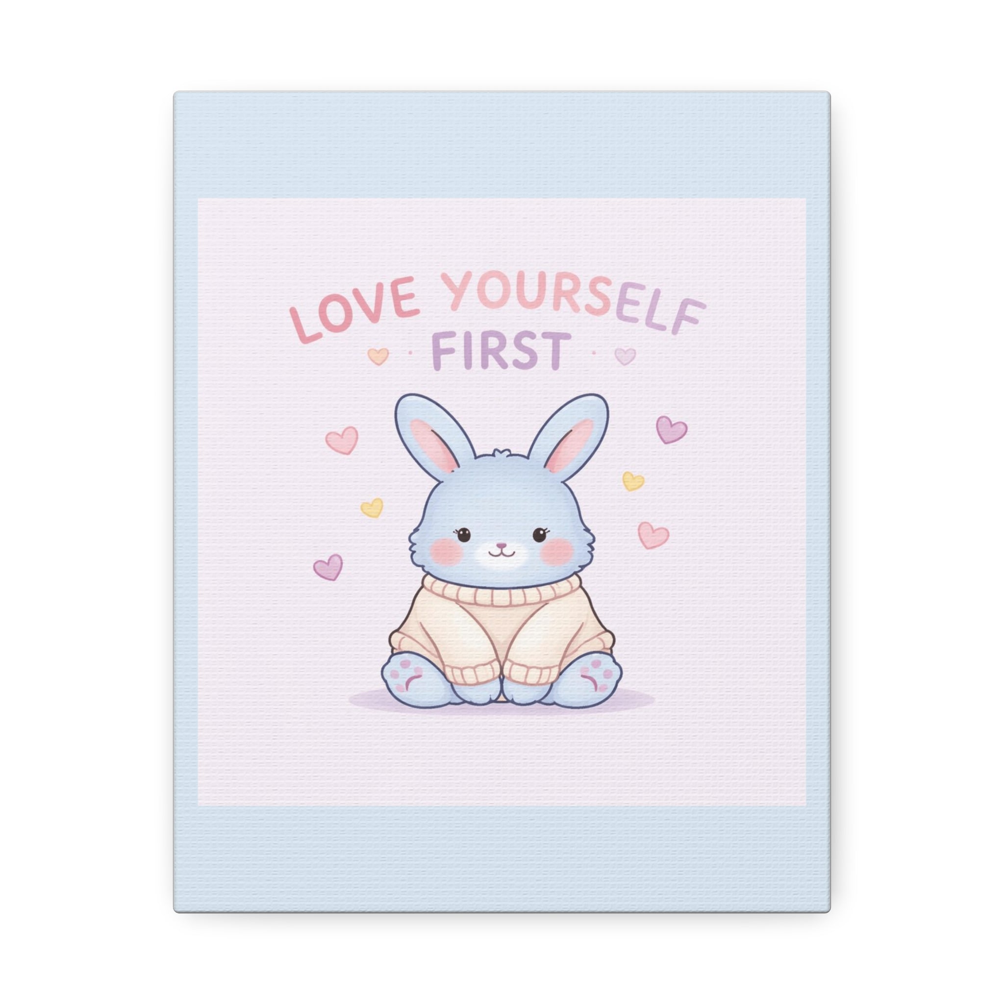 "LOVE YOURSELF FIRST" Black Cat Canvas | College Girl Gift | Fashion | KayKay Classics