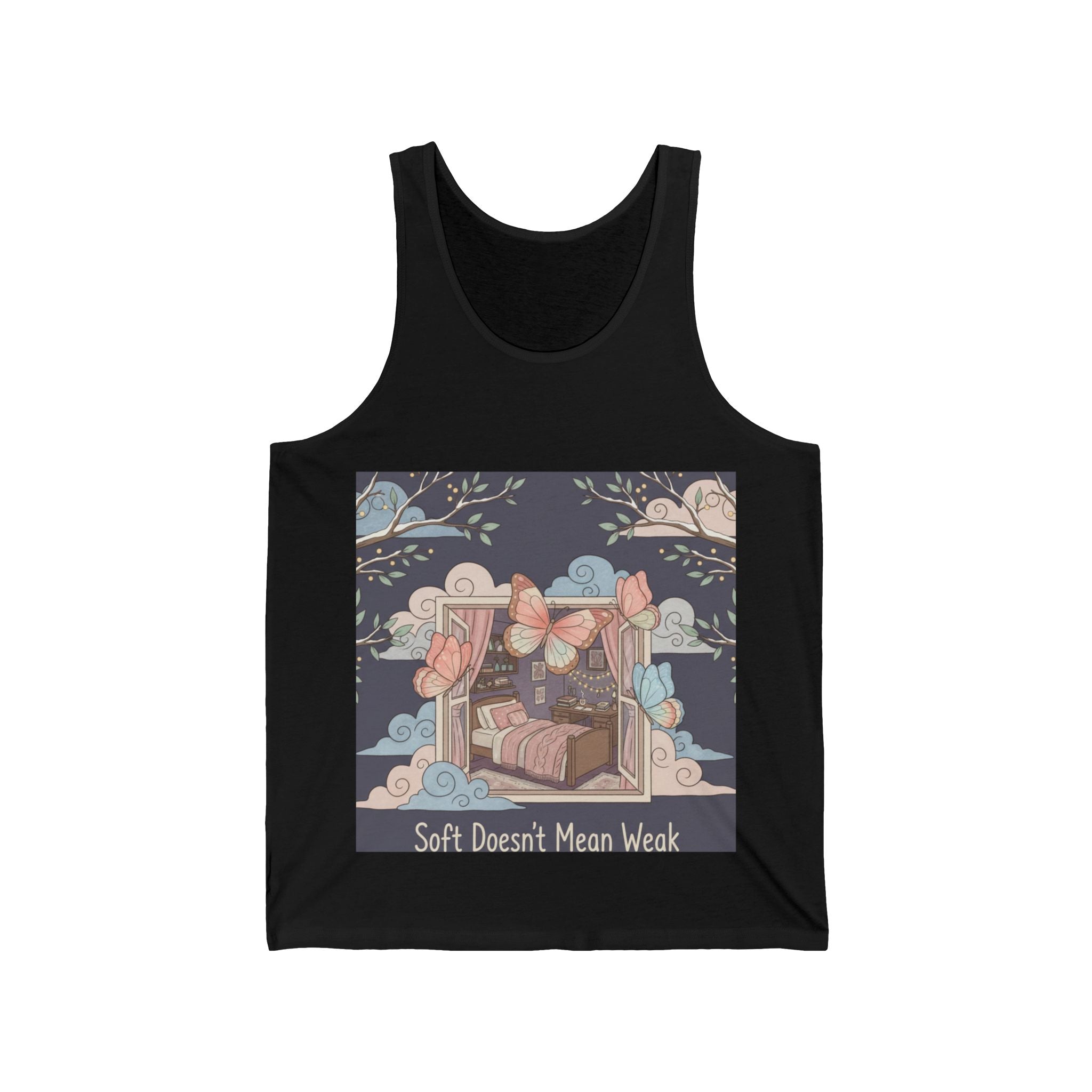 Butterflies Tank Top – Soft Doesnt Mean Weak
