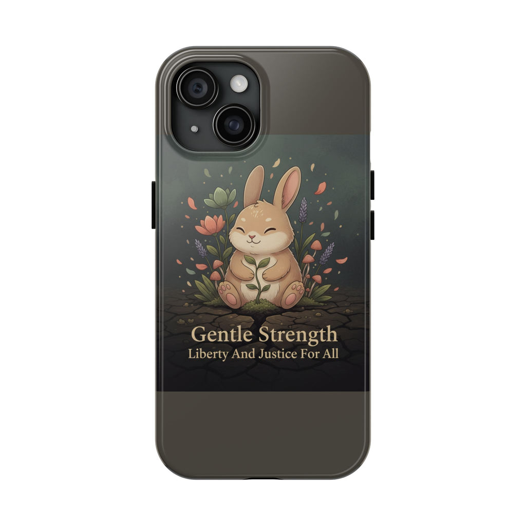 Bunny Tough Phone Case – Gentle Strength Liberty and Justice for