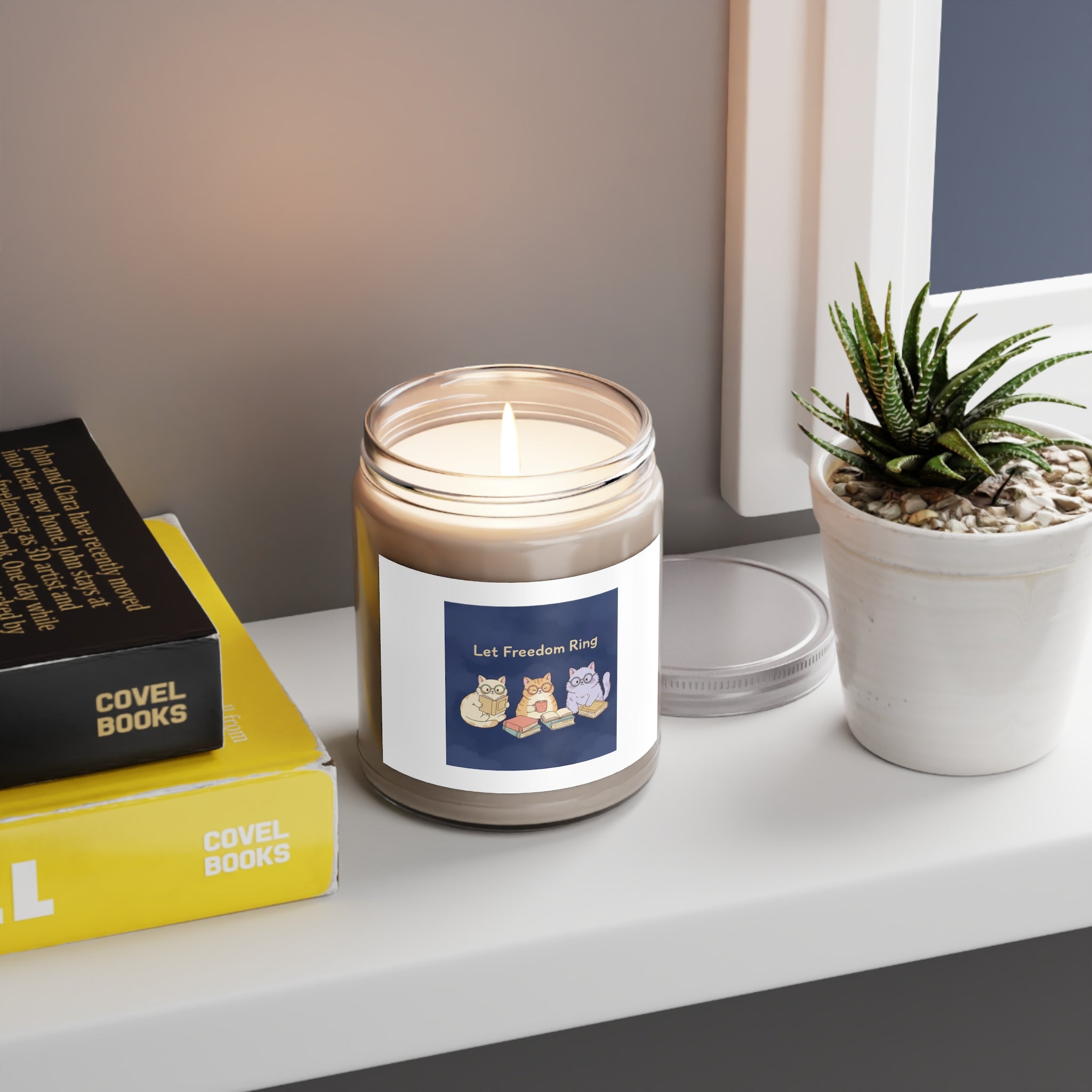 Cats With Glasses Scented Candle – Let Freedom Ring