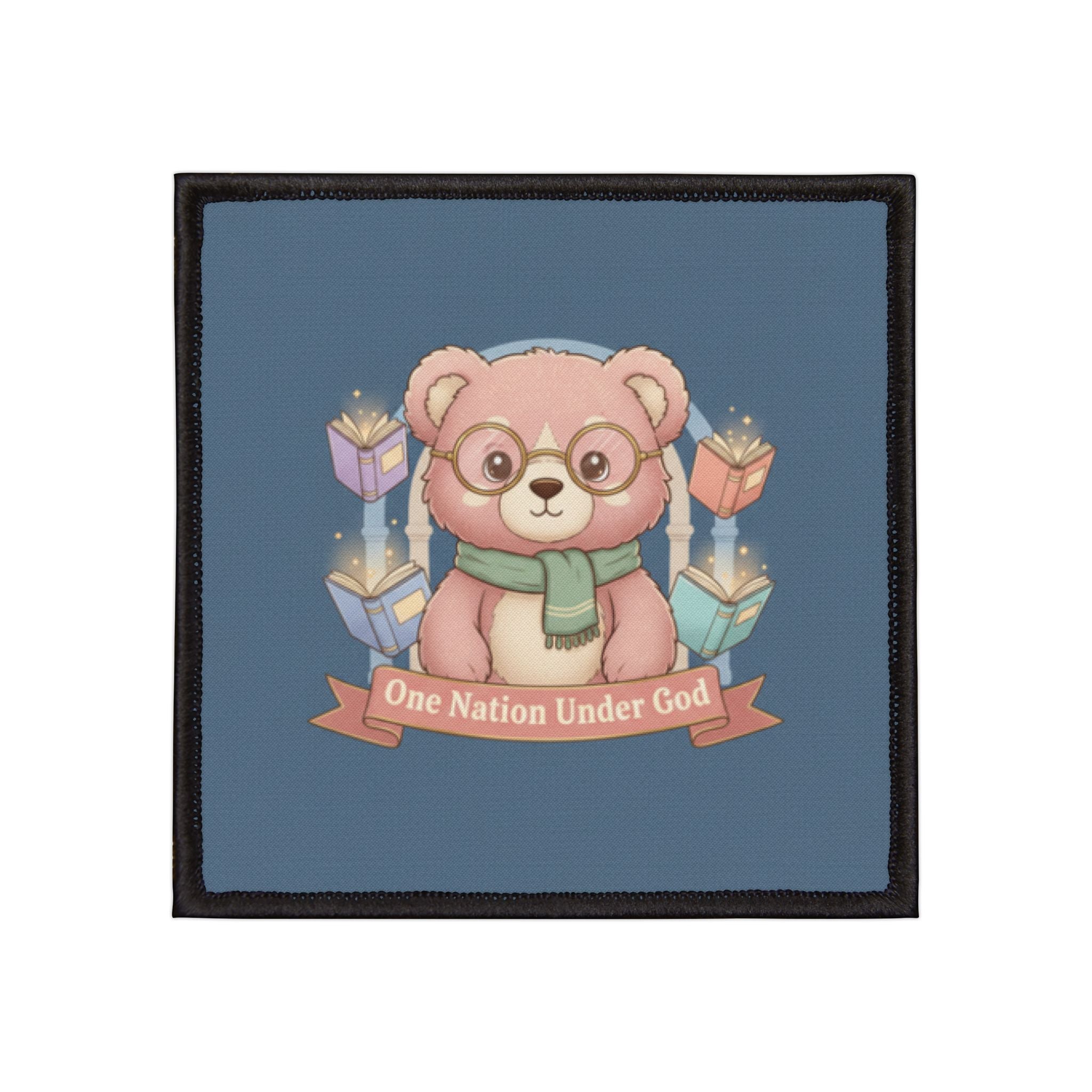 Bear Iron-On Patch – One Nation Under God