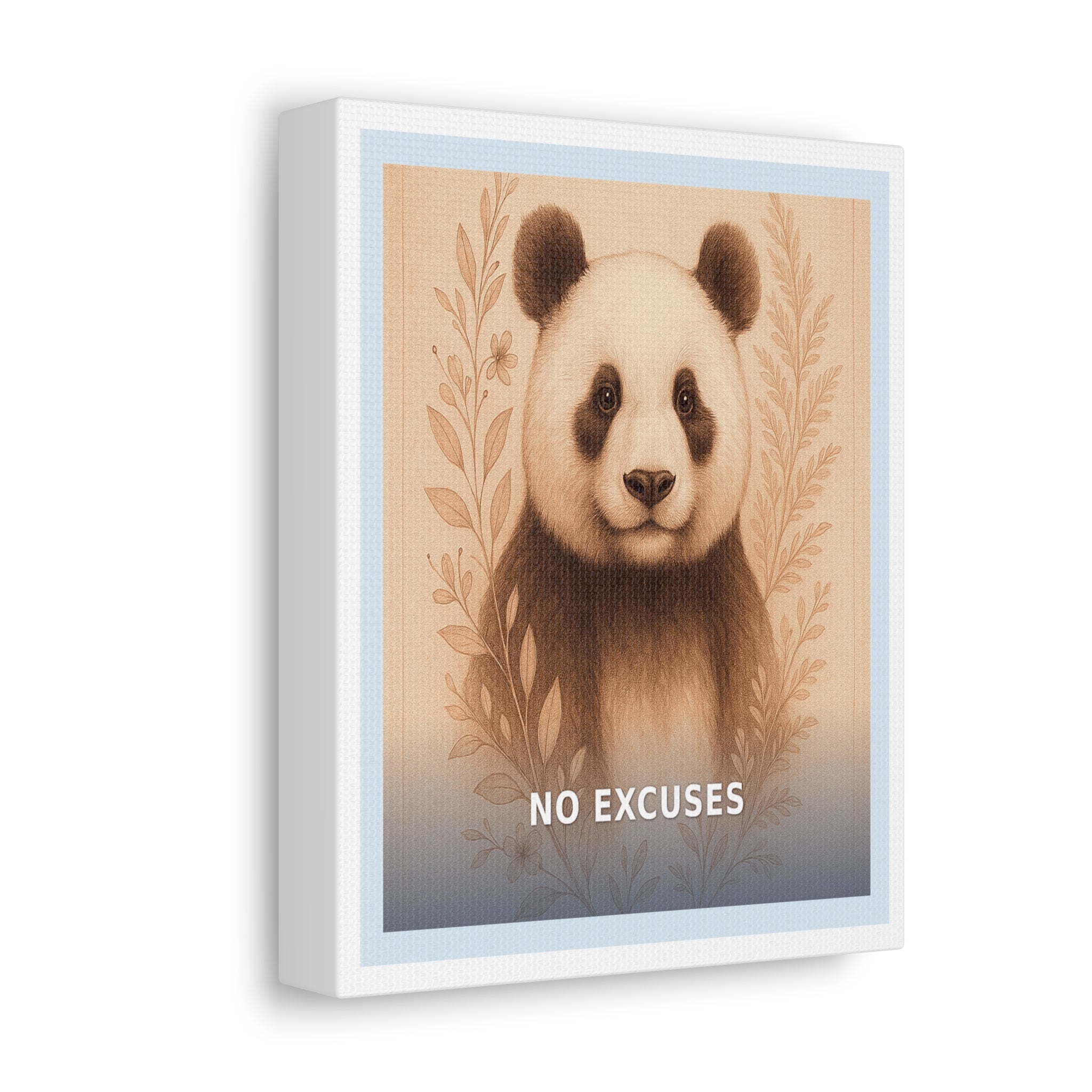 "No Excuses" Black Cat Canvas | College Girl Gift | Fashion | KayKay Classics