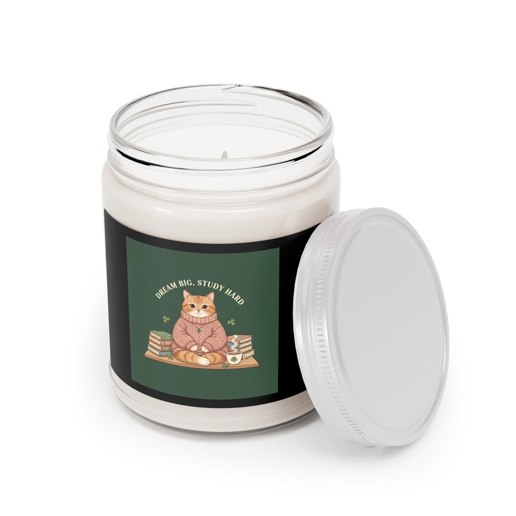 Cat Scented Candle – Dream Big, Study Hard