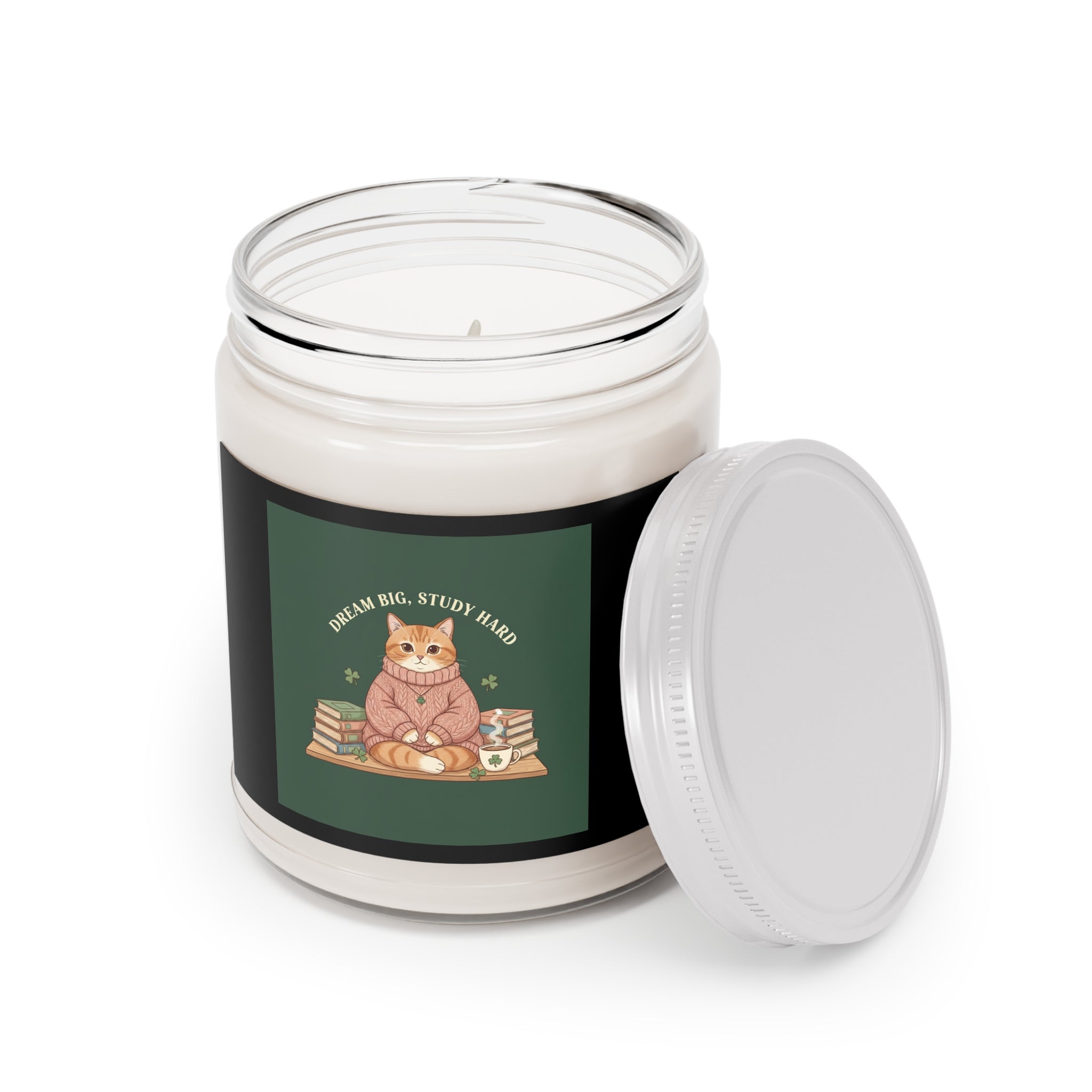Cat Scented Candle – Dream Big, Study Hard