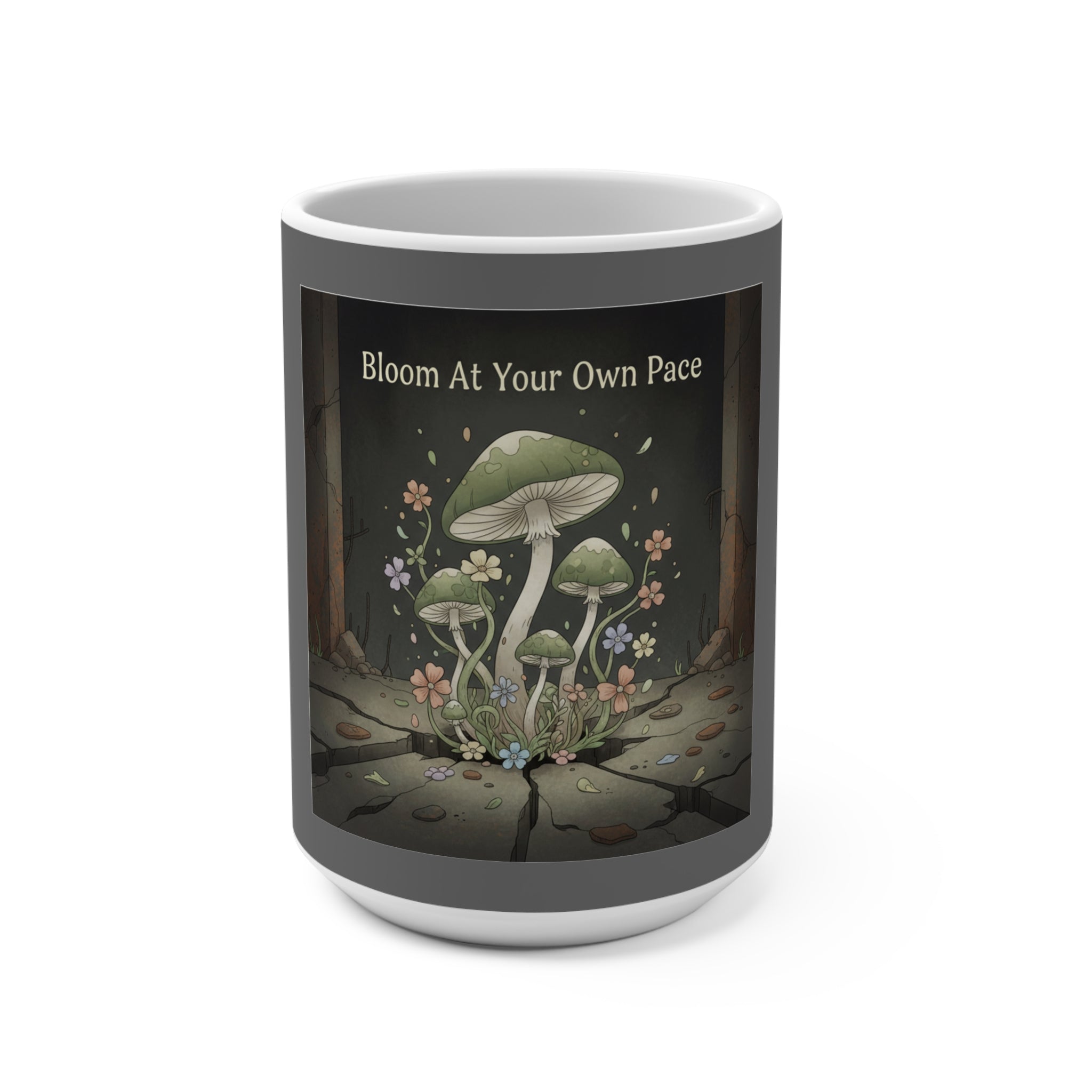 Black Cat Mug 15oz – Bloom at Your Own Pace