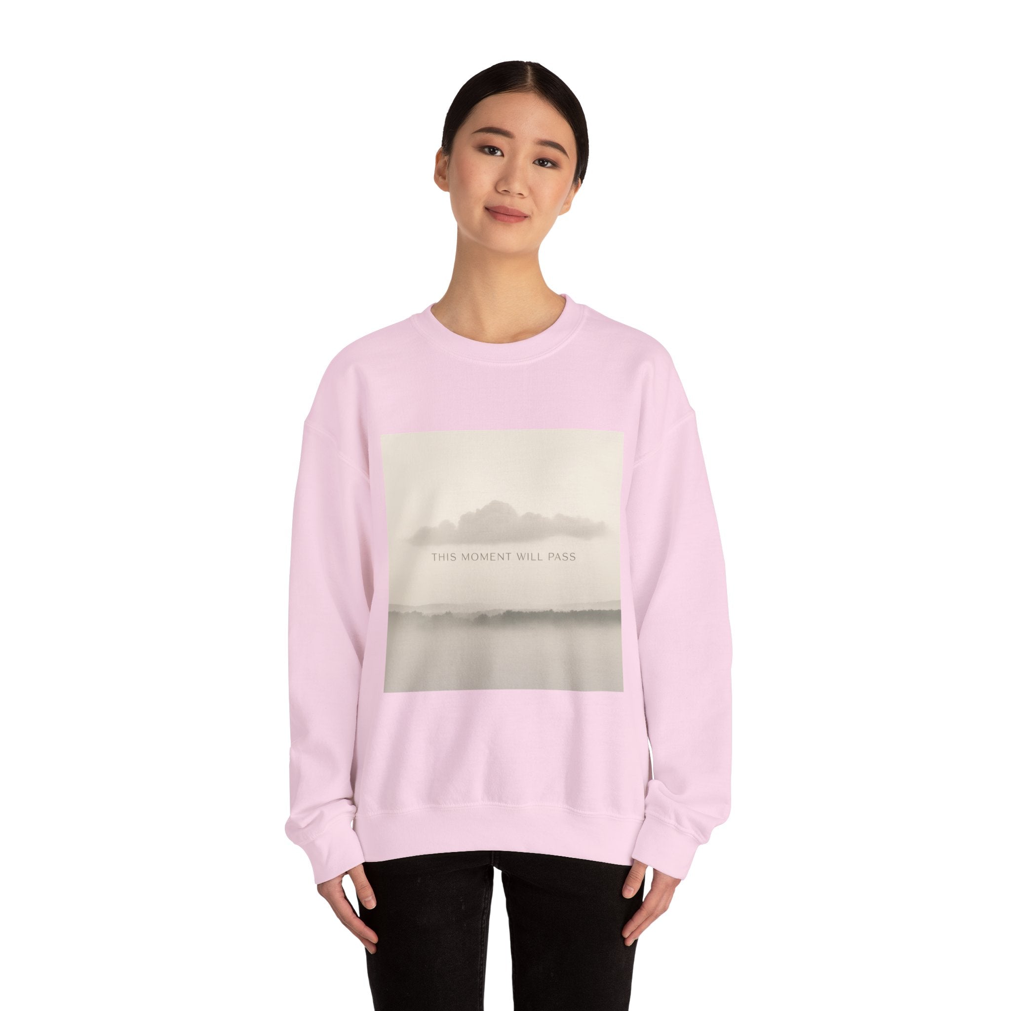 "THIS MOMENT WILL PASS" Black Cat Crewneck | College Girl Gift | Fashion | KayKay Classics