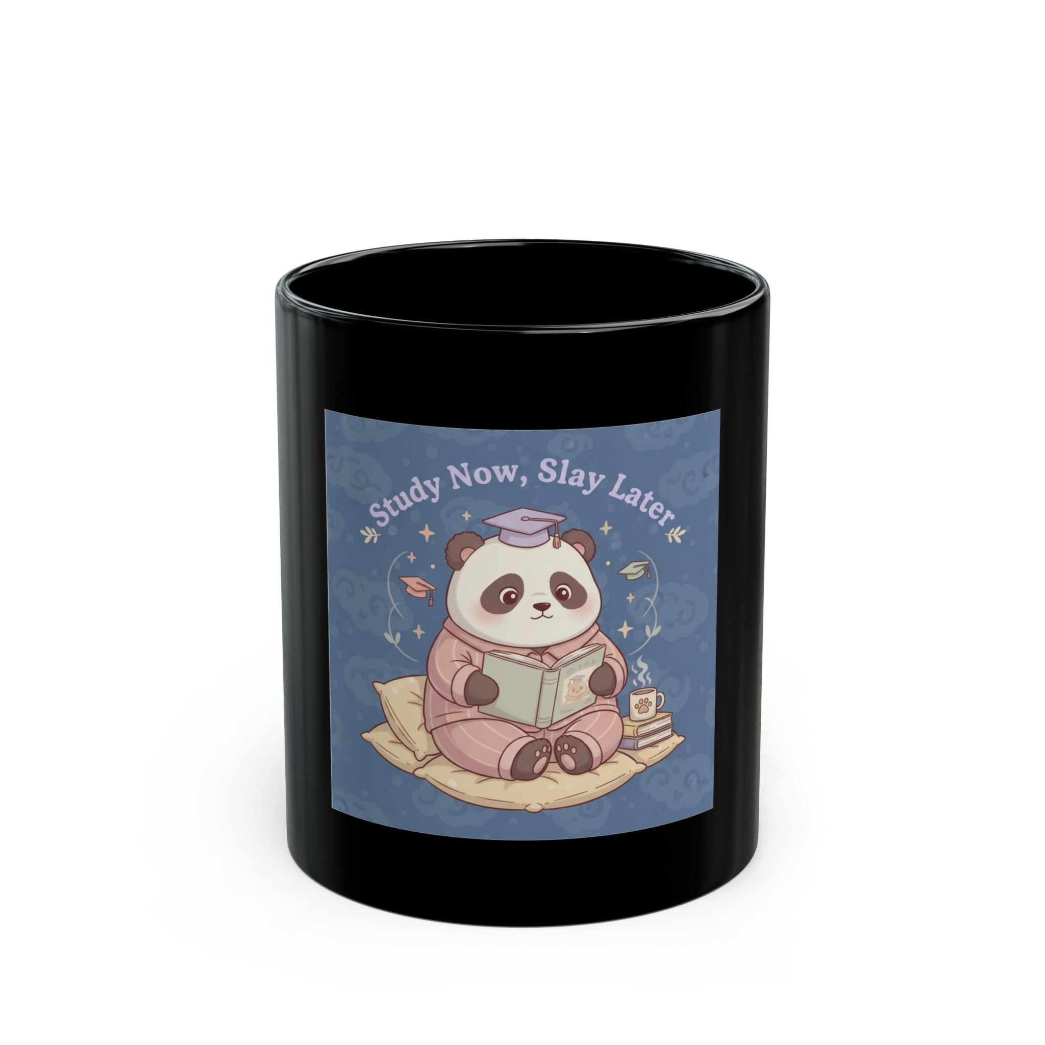 Bear Black Mug 11oz – Study Now Slay Later