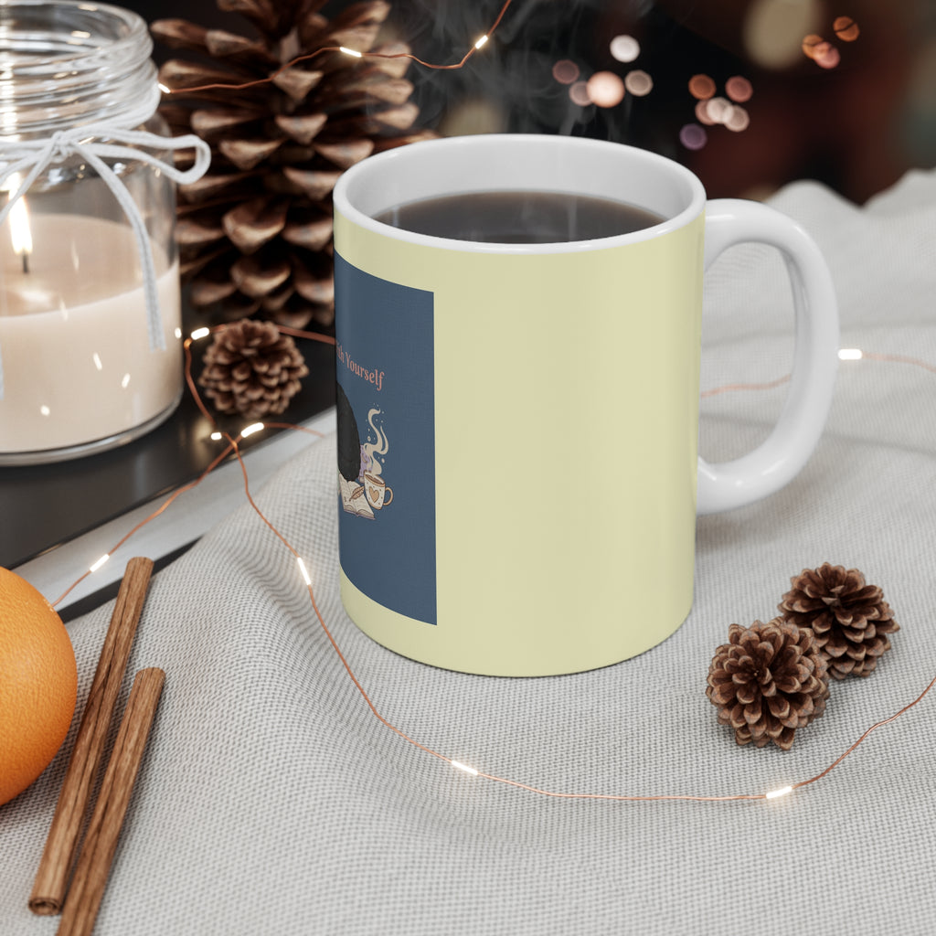 Black Cat Mug 11oz – Be Gentle With Yourself
