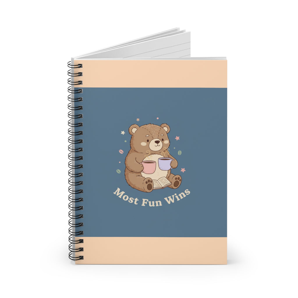 Bear Spiral Notebook – Most Fun Wins