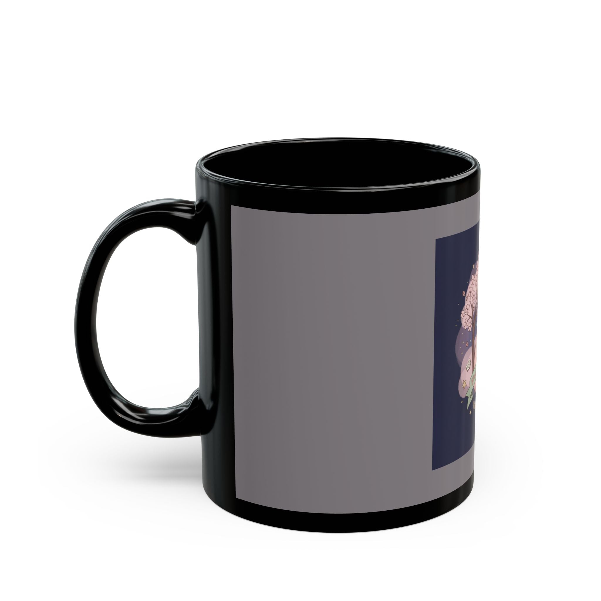 Bunny Black Mug 11oz – Study Buddy Vibes